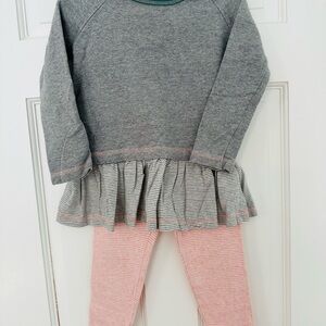 Burt's Bees Heather Gray and Soft Pink Kids Set
